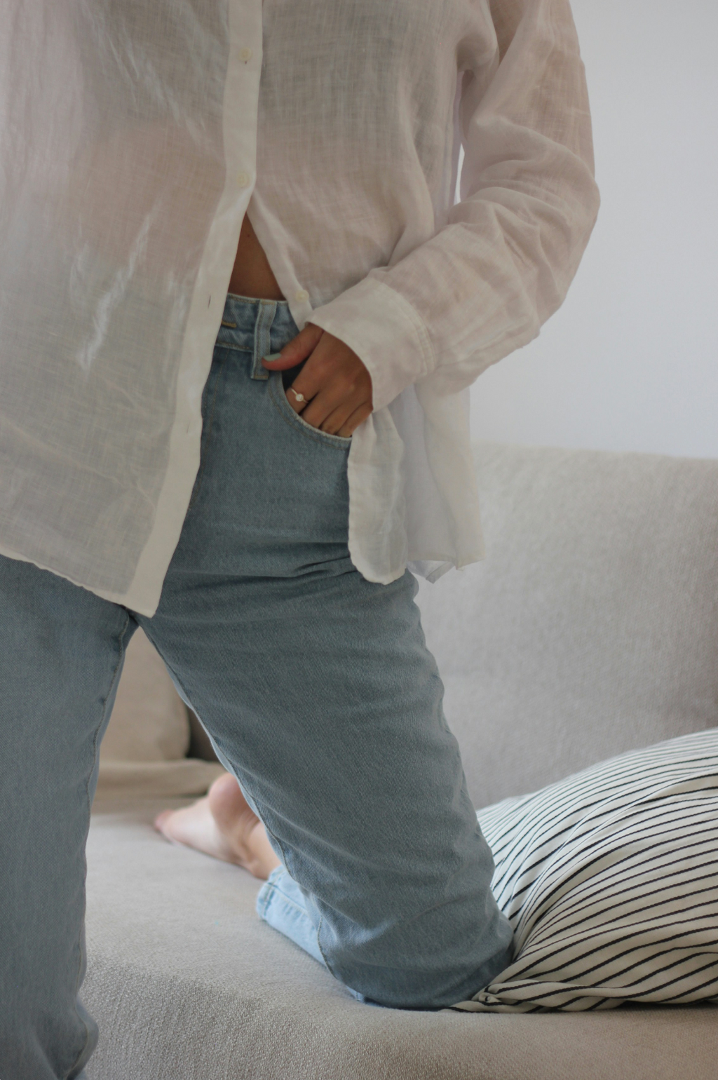 Camisa blanca lino